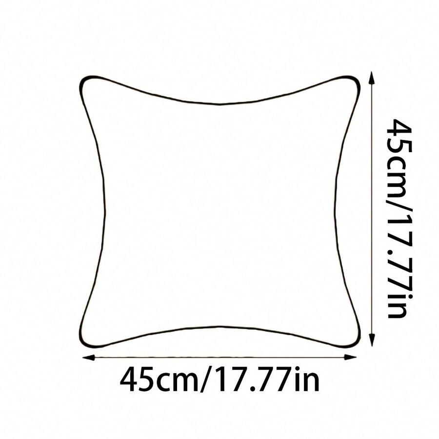 Modern Simple Heart Shape Plush Pillow Covers, 17.7*17.7 Inch (No Filling), Fabric Home Decor For Bedroom, Living Room, Office, Holiday Decorations