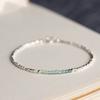 Zierliches Armband aus Sterlingsilber-Plating mit kleinen natürlichen Aventurin-Splittern