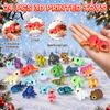 Winter Holiday Activities 3D Printed Animal Advent Calendar, 24-Day Dinosaur Ocean Land Fun Interactive Toys for Kids Figure Countdown Set, Christmas
