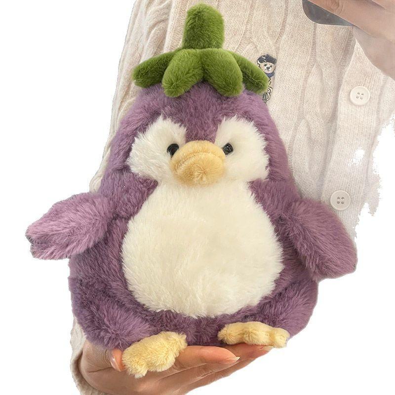 Plush Eggplant Penguin Toy With Pp Cotton Filling For Kids And Teens Comfort Gift