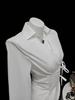 In Stock - European & American Casual Waist-Cinching Solid Color Women's Shirt