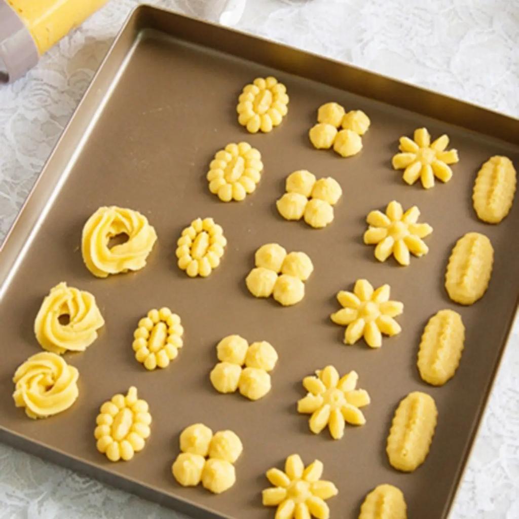 1 stk-Kakedekorasjonspistolsett Kakekjeks Konditori Sprøyte Dyser i rustfritt stål Klemmer Ekstruder Bakeverktøy