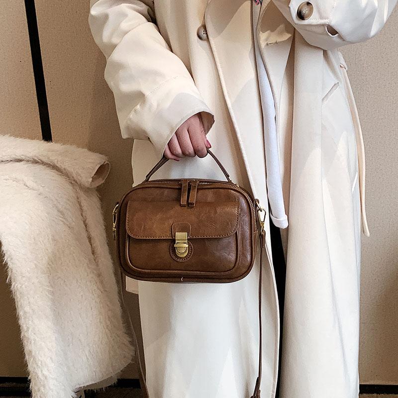 Mini Square Camera Bag for Women Winter New Designer Bags Luxury Crossbody Bag Pure Color Large Capacity Shoulder Satchels