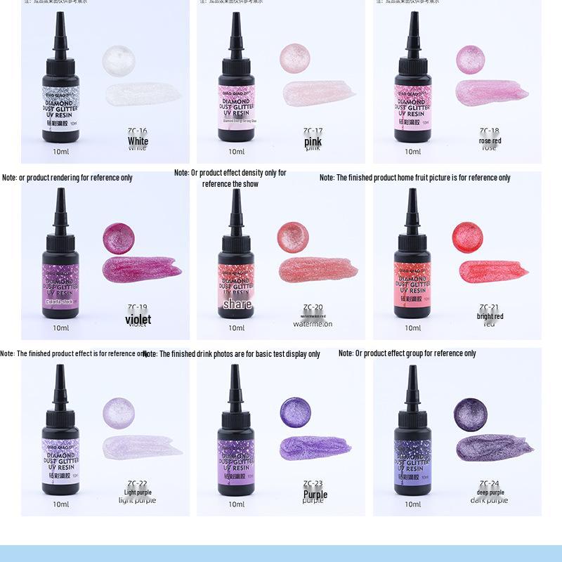 UV Crystal Epoxy Glitter Set – 6, 12, or 24 Color Options for Handmade Jewelry