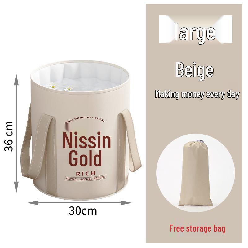 Portable Insulated Foldable Foot Bath Bucket - Travel-Friendly and Deep for Household Use