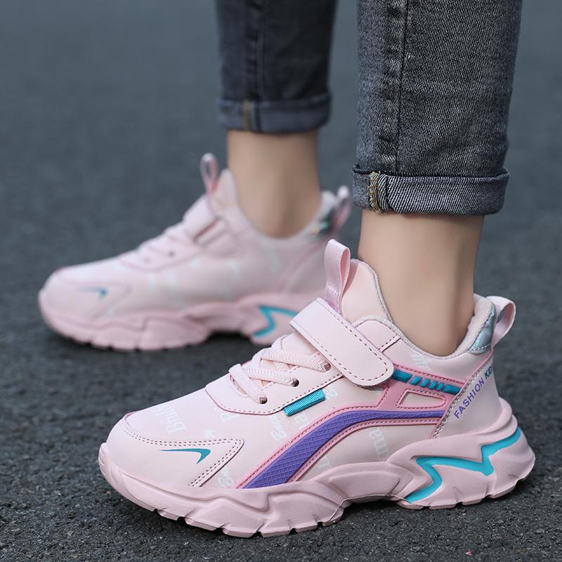 Dziecięce buty na co dzień Unisex lekkie buty studenckie do biegania skórzane buty sportowe dziecięce chłopięce rekreacyjne tenisówki