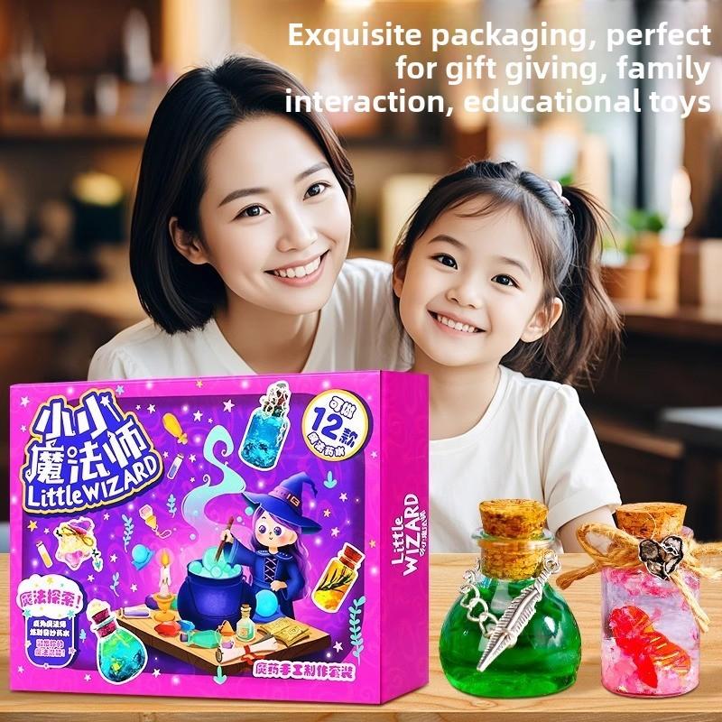 Piccola Strega Ragazza Fai da Te Pozione Magica Bottiglia Kit Scientifico Per Bambini Divertimento Educativo