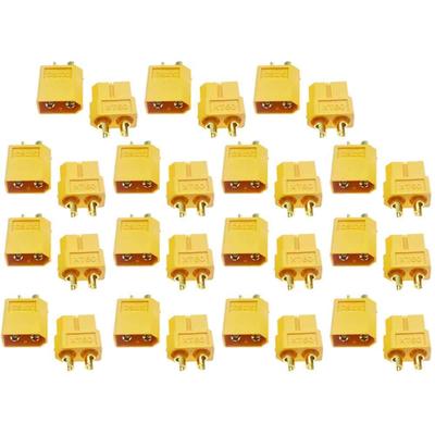 15Pairs XT60 Battery Connector Set for Car Boat with 15 Male Connectors and 15 Female Connectors