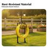 Garden Hose Holder with Spikes Decorative Scrollwork Freestanding Pointed Stakes Yard