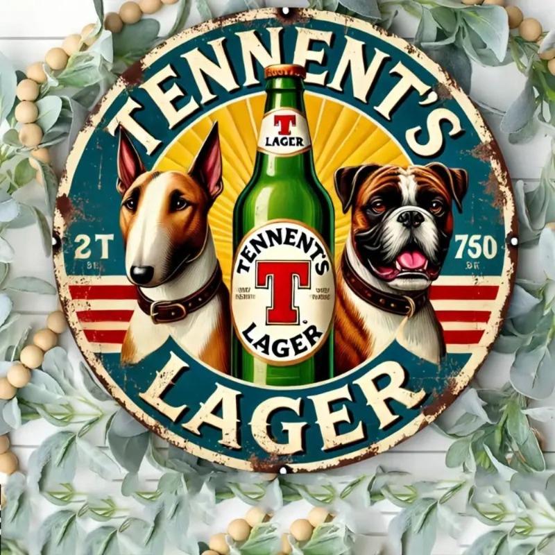 2D Flat Hanging Decorative Metal Sign Hand Painted Art