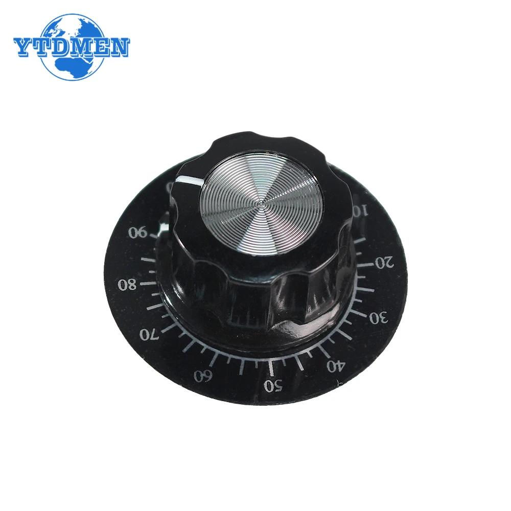 1 Set Potentiometer Knob MF-A03 Dial Knob + MF-A03 Bakelite Knob 6.4mm with Scale Plate Sheet Scale Digital, for 3590S