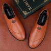 Fashion 2024 New Genuine Leather Office Formal Men Comfort Shoes Men's Loafers Slip on Lazy Driving Shoes Lightweight Korean Style Shoes