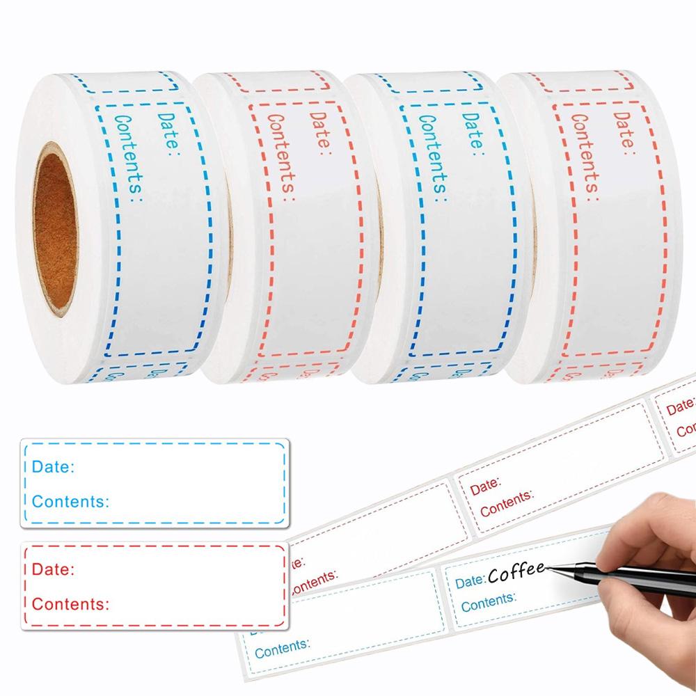 125sheets/roll Container Labels Date Marking Stickers Waterproof Household Suitable for Kitchens Restaurants Easy Clean TMZ