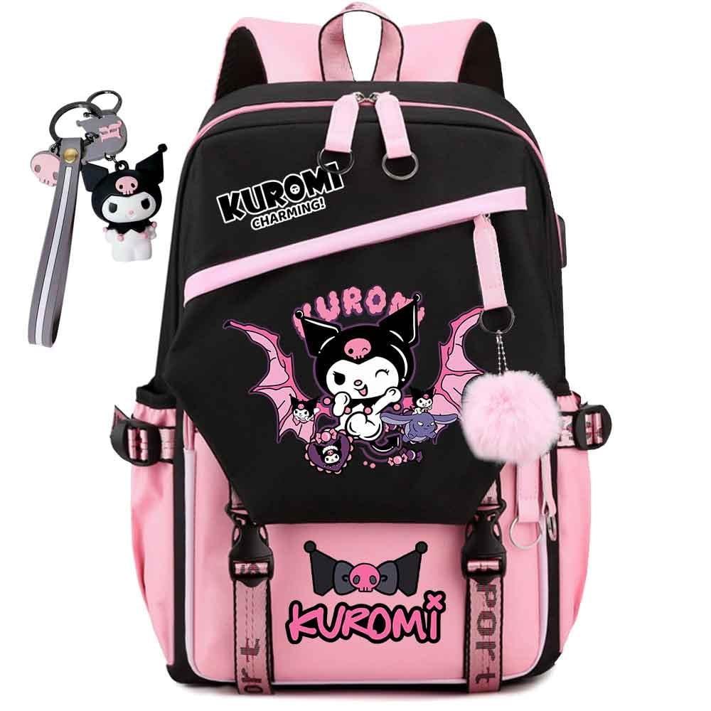 Witch Hunting Squad Korean Print High School Student Campus Backpack Outdoor Purple Backpack