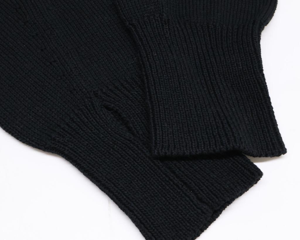 CINOH [Good Condition] 23WKN505 Cotton Fringe Knit Sweater/ tops F blackUsed