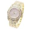 Women Luxury Full Shiny Rhinestone Round Quartz Movement Wrist Watch Bracelet