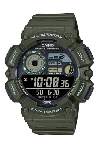 Casio Collection Men's Watches, Khaki/Black, WS-1500H-1AJF (Official Japanese Model) / WS-1500H-3BJF (Official Japanese Model)