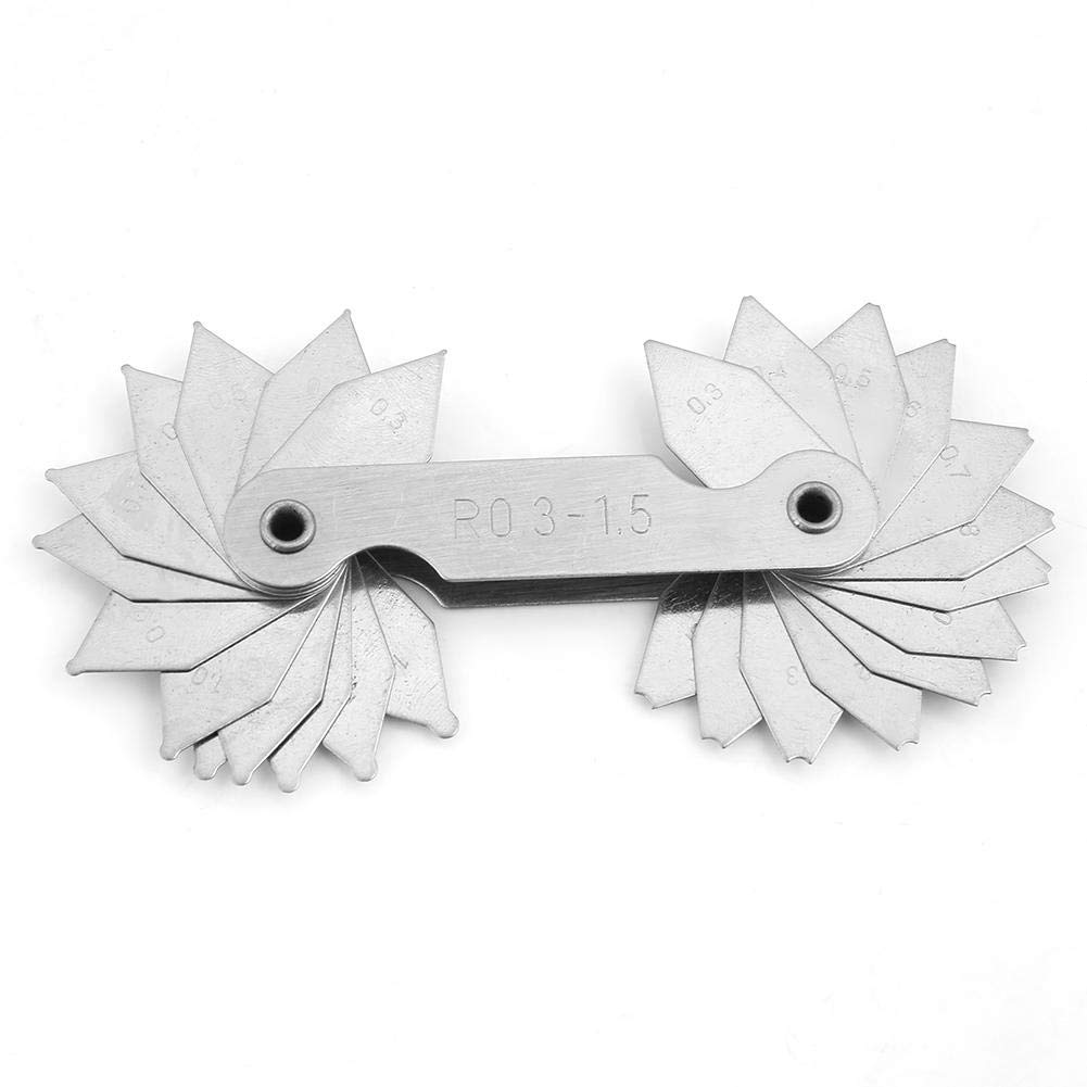 Radius Radius Stainless Steel Gauge Measuring Internal Diameter Practical Radius Fillet Gauge 4-piece Gauge, Gauge, Tool, R0.3-1.5 / R1-6.5 / R7-14.5