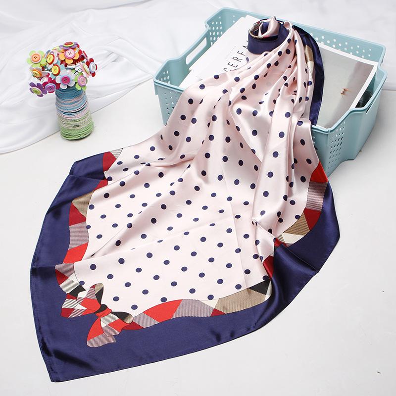 Wave headscarf women's artificial silk scarf 90 large square scarf satin shawl scarf