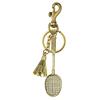 Retro Style Keychain With Featherball Pendant For Bags And Car Decor