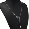 European-American Fashion Leaf Pearl Teardrop Necklace
