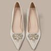 Leisure Sandals for Women Slides Casual Strange Mid Heels Classic Shoes Women Bling Bright Diamond Pointed Toe Summer Sandals