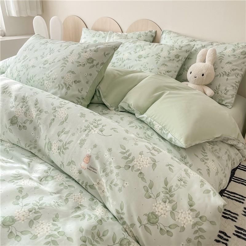 Cartoon Fresh Cotton Bedding Set 133x72 Thread Count Dorm