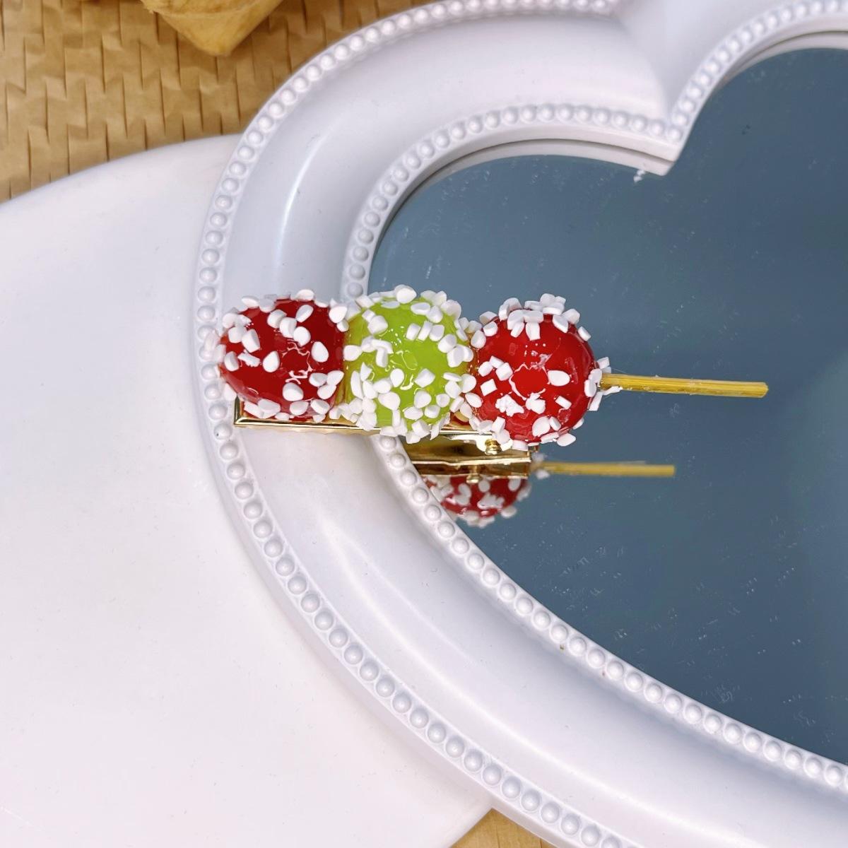 

Милая заколка для волос Креативная имитация еды Заколка для волос Аксессуары для волос Боярышник Засахаренный боярышник Боковой зажим Забавный фруктовый головной убор для женщин