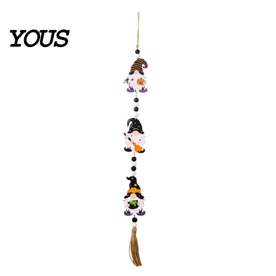 Dessert Table Edge Ornament Halloween Beaded Hanging Sign, Witch Pumpkin Bat Pendant Garland for Resin Witches Pumpkins Bats Decor Door, Spooky