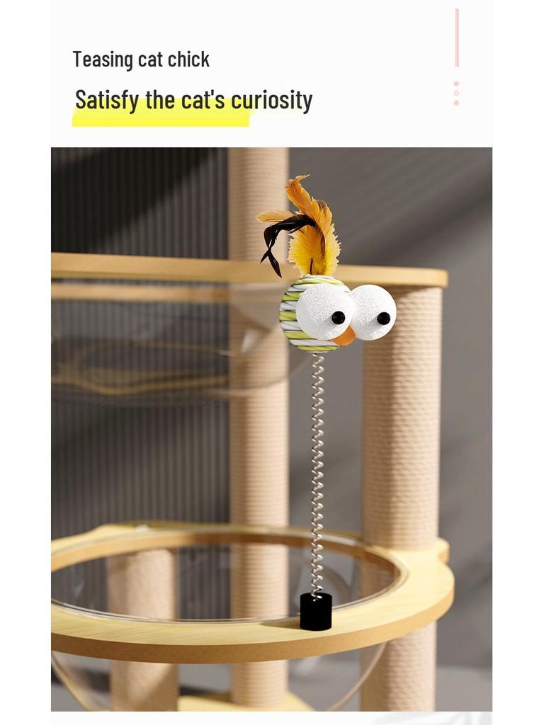 Extra-Large Cat Climbing Frame & Bed: Multi-Layer Space Capsule with Scratch-Resistant Sisal Posts - Durable and Shed-Free.