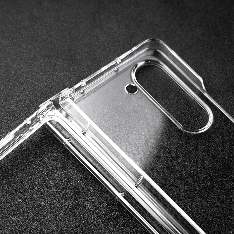 Für Samsung Galaxy Z Fold6 5G Klare Hülle 3-teilig Hartes PC Kratzfestes Handycover