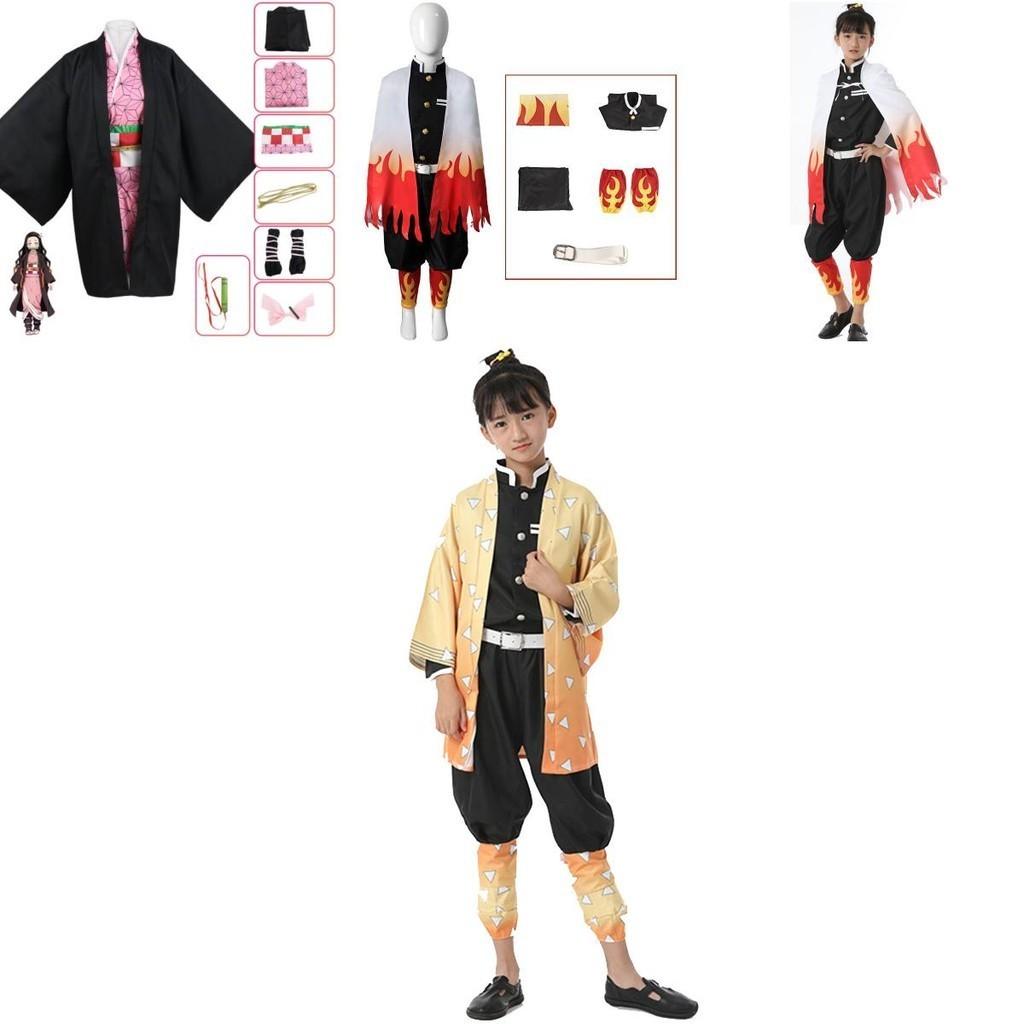 High-quality Polyester And Synthetic Fiber Demon Slayer Kimetsu No Yaiba Costume Perfect For Boys And Girls