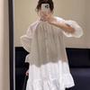 French Holiday Style Unique Beautiful Temperament High Sense Chic and Thin White Lantern Sleeve Shirt Dress