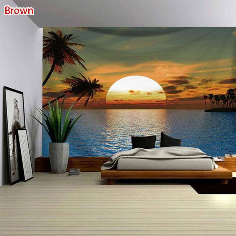Tapiz de montaña y bosque del árbol Tapiz Tapiz de la puesta del sol Paisaje de la naturaleza de la tapicería-150x200CM Tapiz de montaña y bosque del árbol Tapiz Tapiz de la puesta del sol Paisaje de la naturaleza de la tapicería-150x200CM