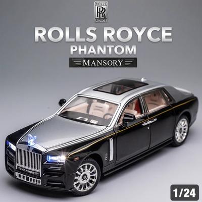 1/24 Rolls Royce Phantom Carros de Brinquedo Diecast Modelo Simulado Puxar para Trás Limusine Liga de Zinco Metal Brinquedo Carro para Presentes de Crianças Coleção