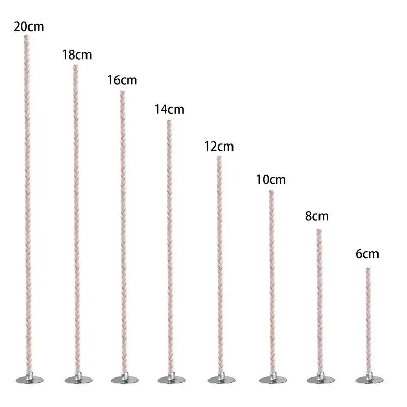 30 Stück/Set Original Rauchfreie Kerzendochte Sojawachs-Kern Gewebter Baumwollkern Kerosinlampe Wachslinie Holz-Zubehör Kerzenherstellung