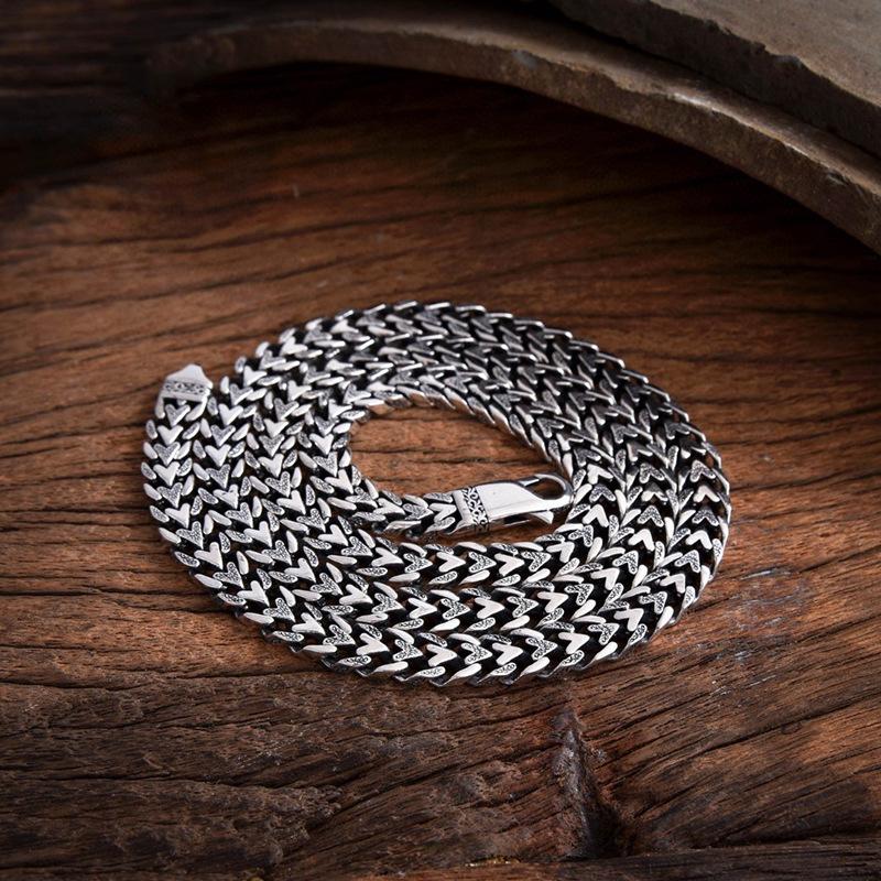 New Retro Versatile Heavy Industry Hip-hop Collarbone Chain Punk Sweater Wedding Jewelry серебряный