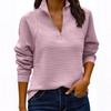 Women's Fashion Solid Color Stand Collar Fashion Women's Knitted Sweatshirt