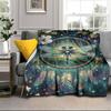 Dreamcatcher Dragonfly Music Feathers Blanket Flannel Blanket Throw Blanket Sofa Cover Blanket Soft Premium Blanket Picnic Blanket Tv Blanket Gifts
