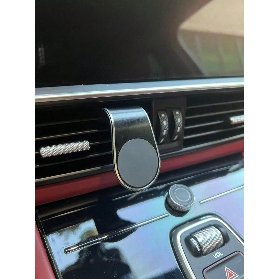 1pc Magnetic L-Shaped Car Vent Phone Holder, Horizontal & Vertical Universal Compatible With IPhone, Android Phone
