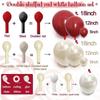Red White Balloon Garland Dark Red Double Stuffed Balloons Arch Kit Set For Birthday Mothers Day Valentine Engagement Anniversary Bridal Shower Party