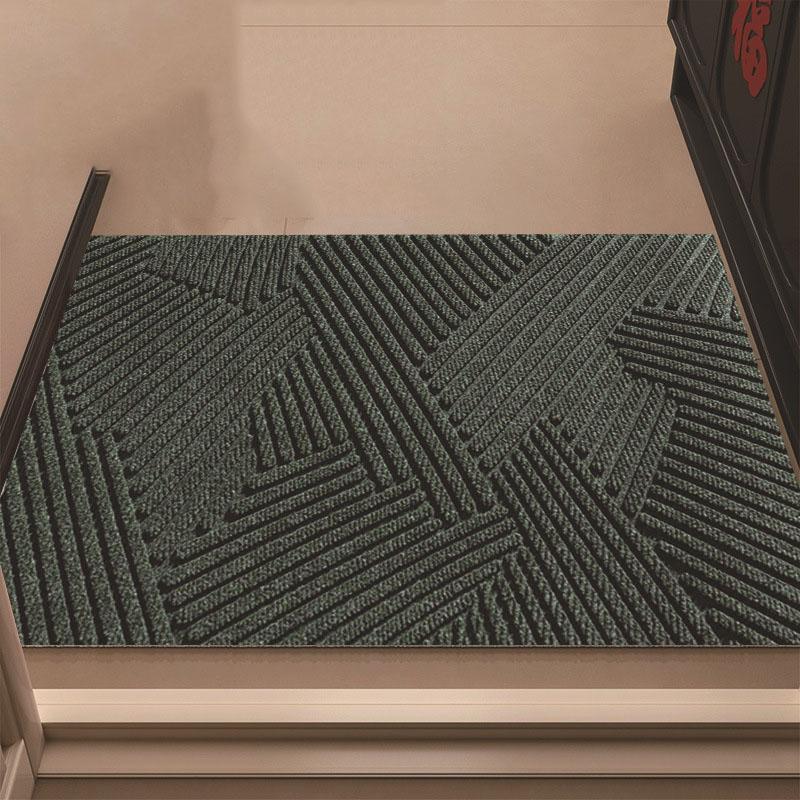 Waterproof Entrance Doormat Anti Slip Indoor Outdoor Carpet PVC Anti Slip Door Mat Durable Foot Rug Grey Black Can Be Cut