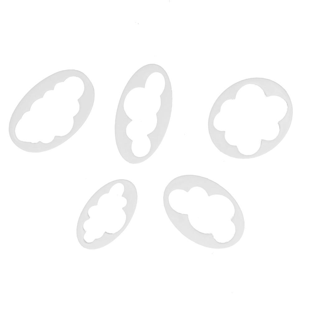 10pcs Raised Cutter Walls Cookie Cutter Set PP Fondant Cutter Cloud Cookie Cutter  Cookie Baking