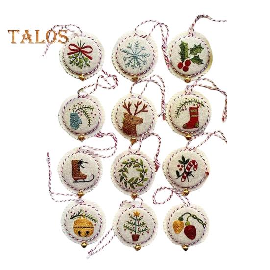 

Рождественский набор для вышивания для начинающих, ручная вышивка, рождественские подвесные украшения, праздничный декор, набор для творчества для взрослых и детей разноцветный