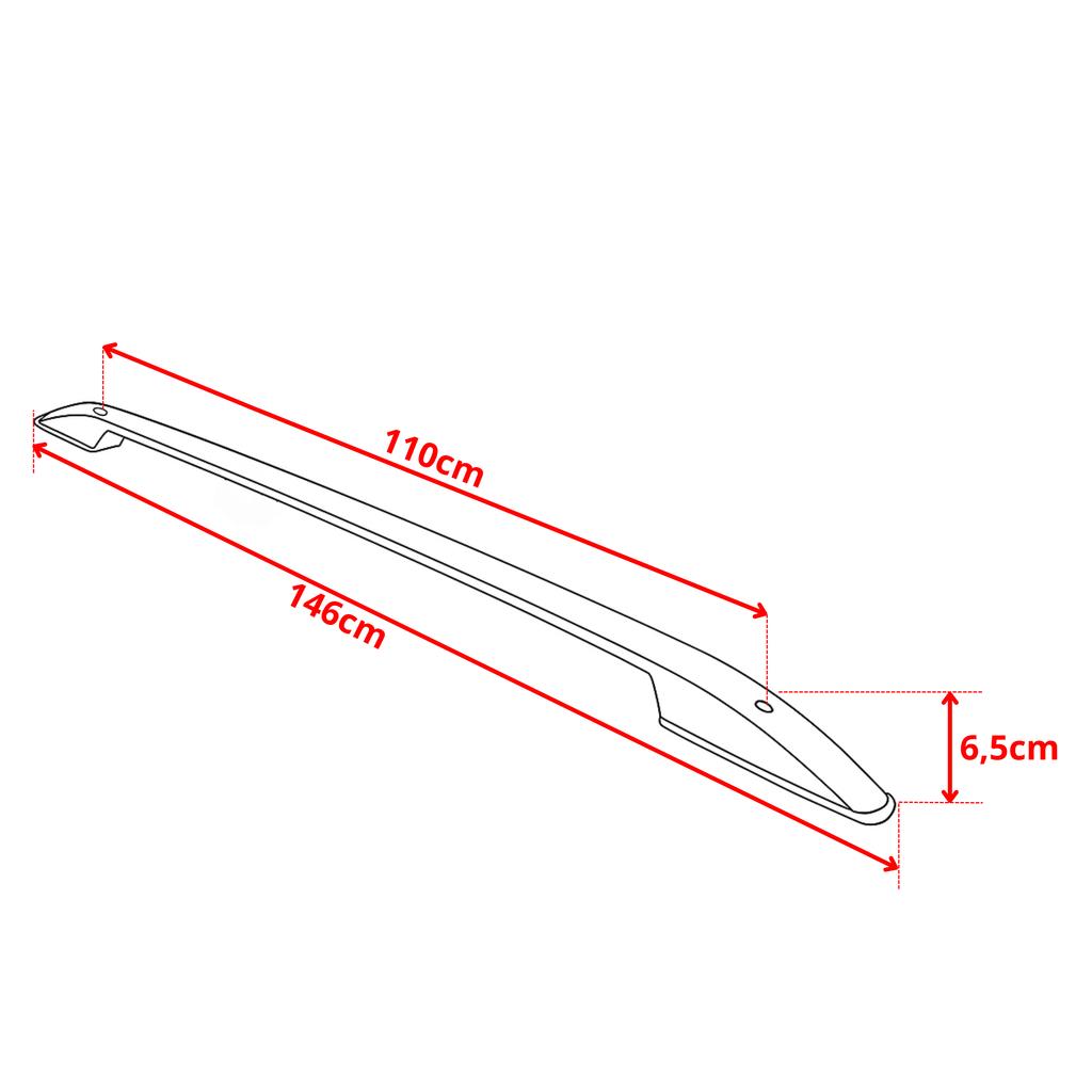 Roof Rails Suzuki Jimny 19982018 Black Aluminum Durable Solid