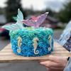 Meerjungfrauen-Fondantform, 3-teiliges Set: Seepferdchen, Muschel, Seestern, Meerjungfrauenschwanz, Silikonformen, Muschel-Backformen zur Tortendekoration