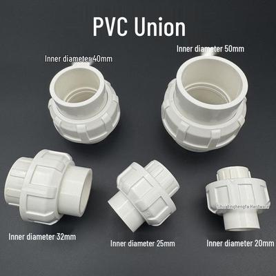 PVC Union Fish Tank Detachable Water Pipe Connector, 1-inch Quick Connect Turnover Box Fittings.