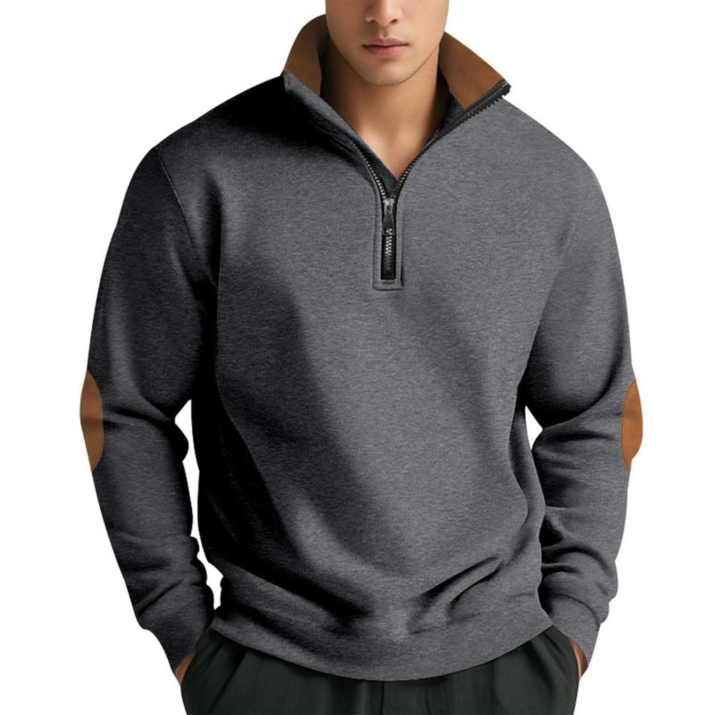 Men's Sweatshirt Loose Solid Color Outdoor Warm Breathable T-Shirt Top