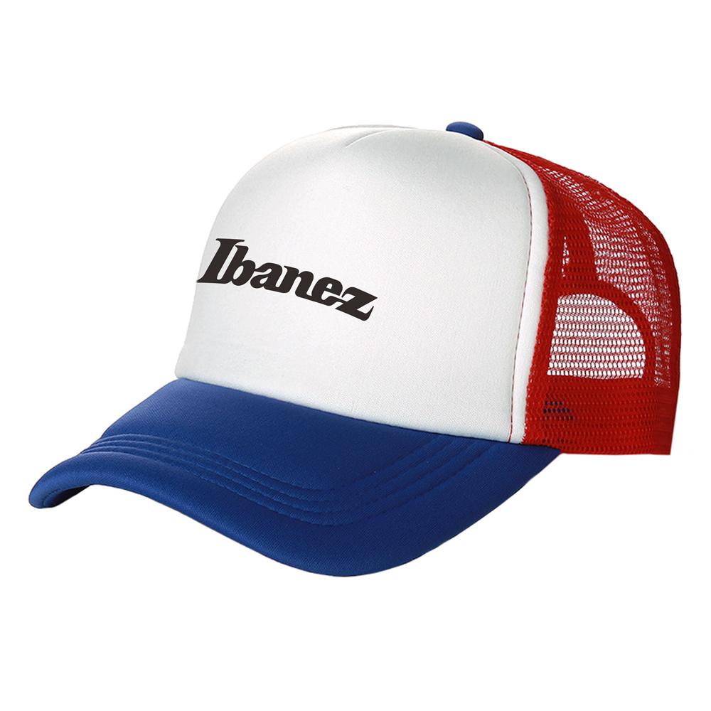 Guitar brand Ibanez Trucker Cap Unisex Cool Music Fans Hip Hop Ibanez Hat Baseball Cap Unisex Mesh Net Caps MZ-056
