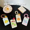 New Ins Wind Card Cover with  Rope Cute Fruit Print Campus Card Bus Subway Access Work Card Protective Cover Case Bag